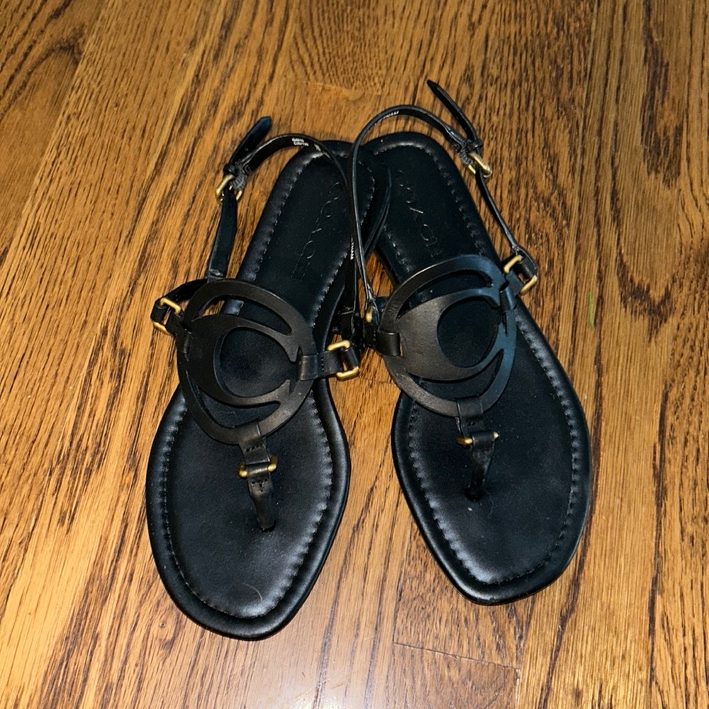 Coach Black Sandals